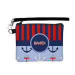 Classic Anchor & Stripes Wristlet ID Case w/ Name or Text