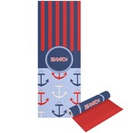 Classic Anchor & Stripes Yoga Mat - Printable Front and Back (Personalized)