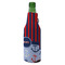 Classic Anchor & Stripes Zipper Bottle Cooler - ANGLE (bottle)