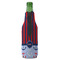 Classic Anchor & Stripes Zipper Bottle Cooler - BACK (bottle)