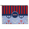 Classic Anchor & Stripes Zipper Pouch Large (Front)