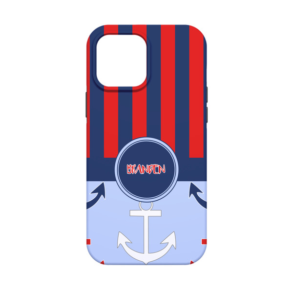 Classic Anchor & Stripes iPhone 13 Mini Tough Case - Back
