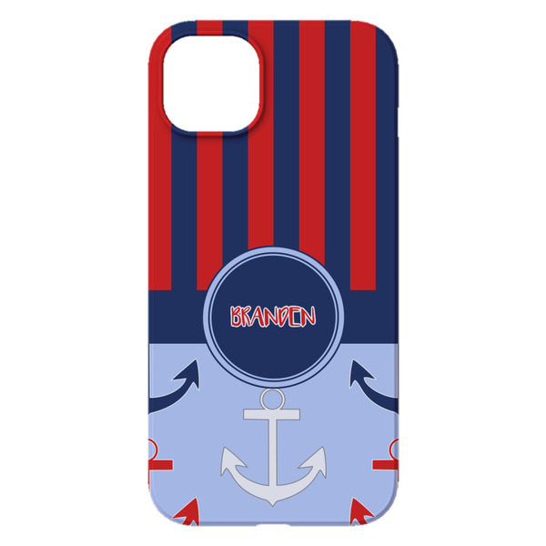 Classic Anchor & Stripes iPhone 14 Plus Case - Back