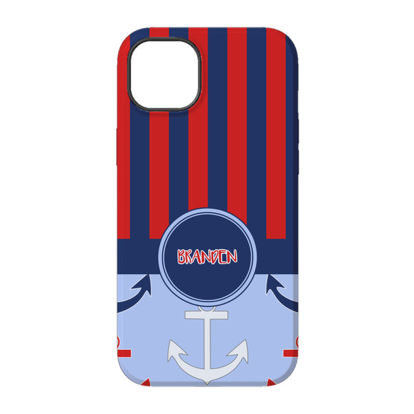 Classic Anchor & Stripes iPhone 14 Pro Tough Case - Back