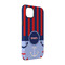 Classic Anchor & Stripes iPhone 14 Tough Case - Angle