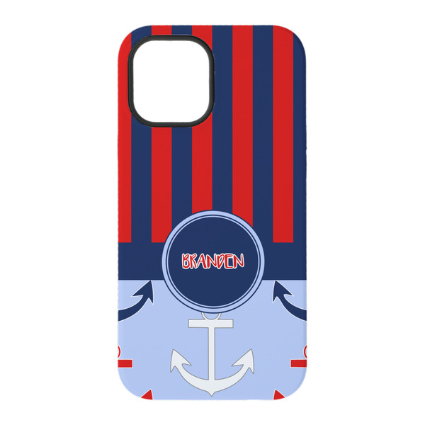 Classic Anchor & Stripes iPhone 15 Pro Tough Case - Back