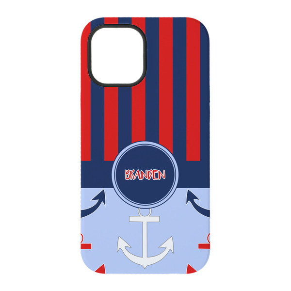 Classic Anchor & Stripes iPhone 15 Tough Case - Back