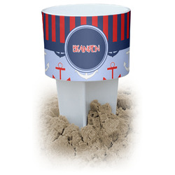 Classic Anchor & Stripes Beach Spiker Drink Holder (Personalized)