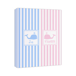 Striped w/ Whales Canvas Print (Personalized)