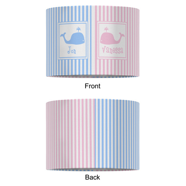 Striped w/ Whales 12" Drum Lampshade - APPROVAL (Fabric)