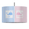 Striped w/ Whales 12" Drum Pendant Lamp - Fabric (Personalized)