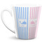 Striped w/ Whales 12 Oz Latte Mug - Front Full