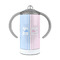 Striped w/ Whales 12 oz Stainless Steel Sippy Cups - FRONT
