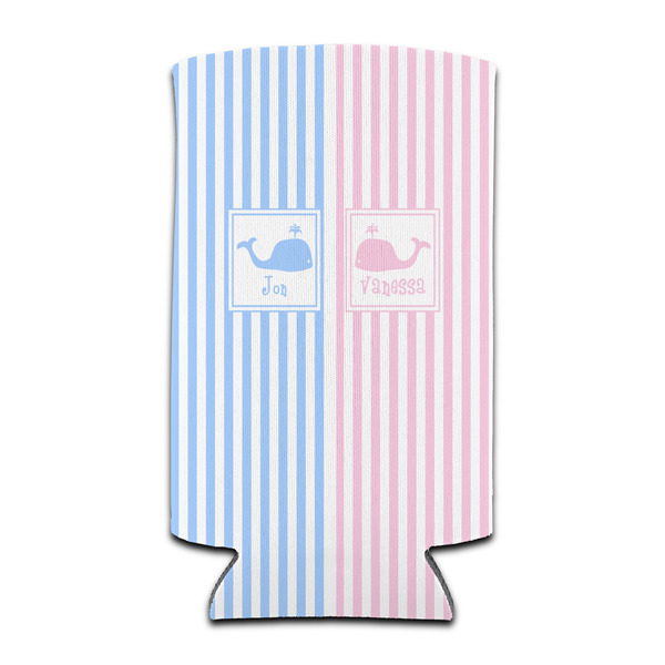 Striped w/ Whales 12oz Tall Can Sleeve - Set of 4 - FRONT