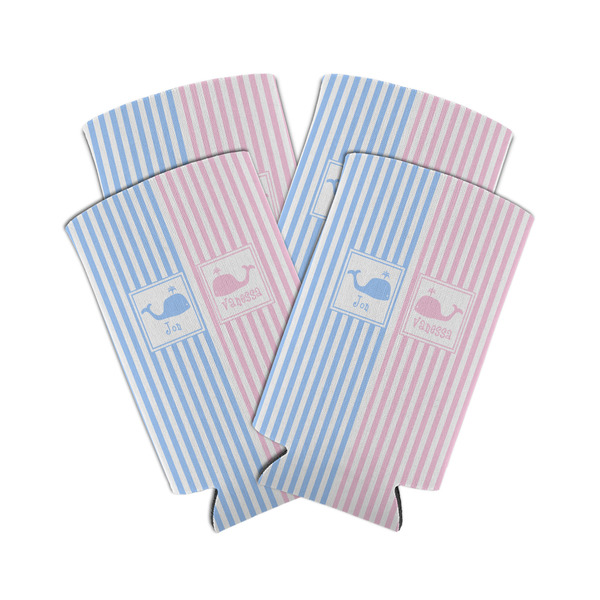 Striped w/ Whales 12oz Tall Can Sleeve - Set of 4 - MAIN