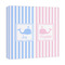 Striped w/ Whales Canvas Print - 12x12 (Personalized)