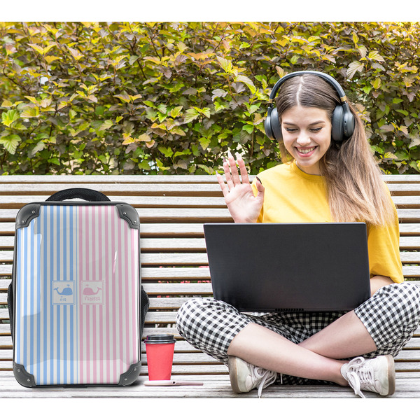 Striped w/ Whales 15" Backpack - LIFESTYLE