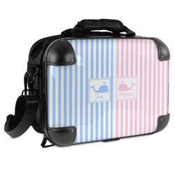 Striped w/ Whales Hard Shell Briefcase (Personalized)