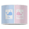 Striped w/ Whales 16" Drum Lampshade - FRONT (Poly Film)