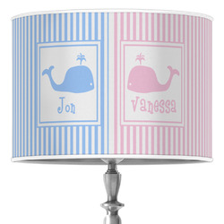 Striped w/ Whales Drum Lamp Shade (Personalized)
