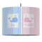 Striped w/ Whales 16" Drum Lampshade - PENDANT (Fabric)