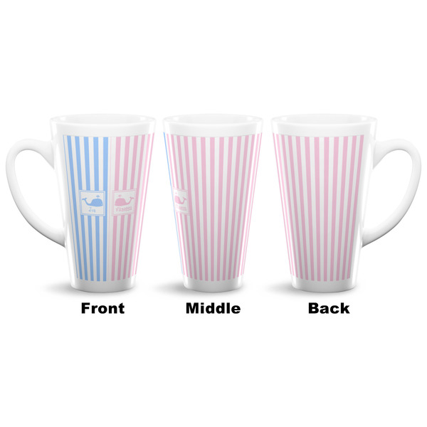 Striped w/ Whales 16 Oz Latte Mug - Approval