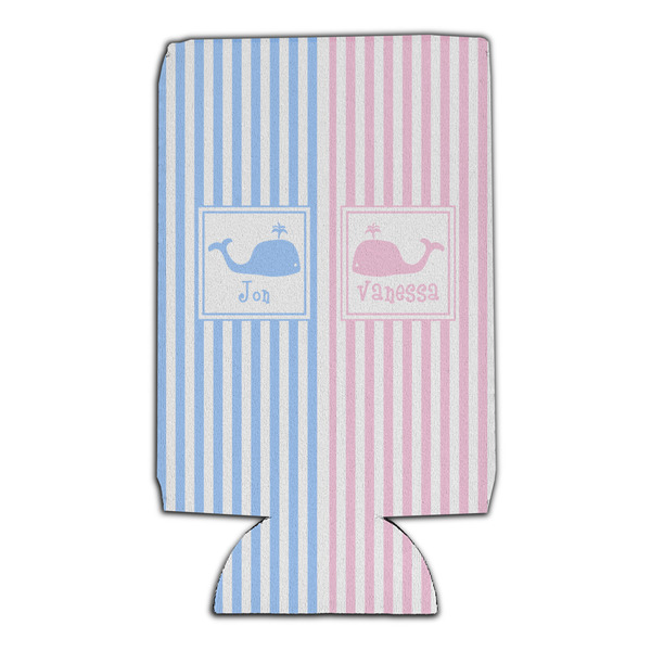 Striped w/ Whales 16oz Can Sleeve - Set of 4 - FRONT