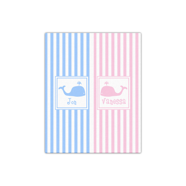 Striped w/ Whales 16x20 - Canvas Print - Front View