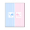 Striped w/ Whales Wood Print - 16x20 (Personalized)