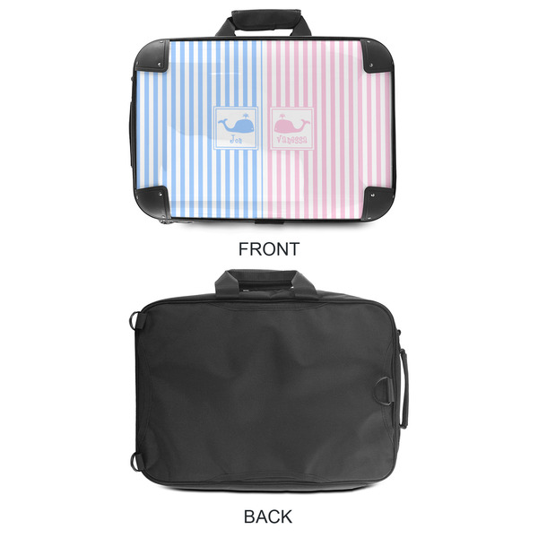 Striped w/ Whales 18" Laptop Briefcase - APPROVAL
