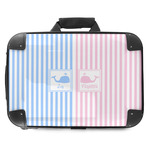 Striped w/ Whales Hard Shell Briefcase - 18" (Personalized)