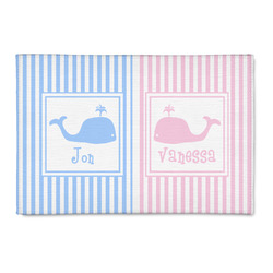 Striped w/ Whales 2' x 3' Indoor Area Rug (Personalized)
