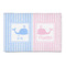 Striped w/ Whales 2' x 3' Indoor Area Rug (Personalized)