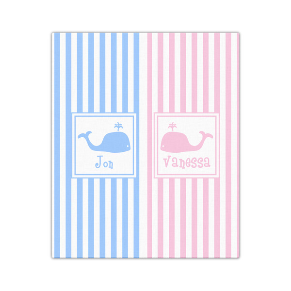 Striped w/ Whales 20x24 - Canvas Print - Front View