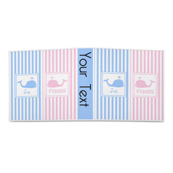 Striped w/ Whales 3-Ring Binder Approval- 2in