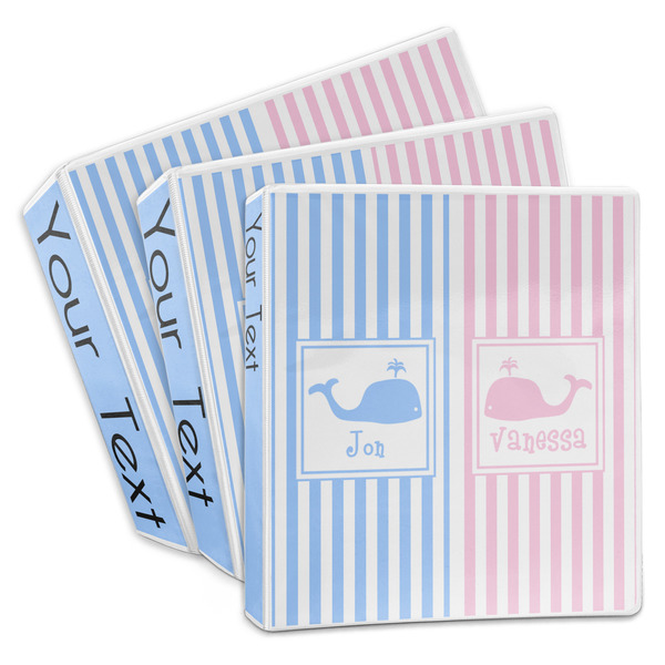 Striped w/ Whales 3-Ring Binder Group