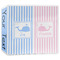 Striped w/ Whales 3-Ring Binder - 3 inch (Personalized)