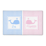 Striped w/ Whales 3' x 5' Patio Rug (Personalized)