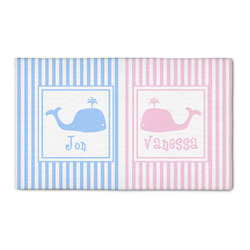 Striped w/ Whales 3' x 5' Patio Rug (Personalized)