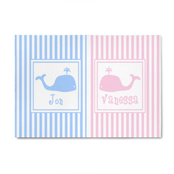 Striped w/ Whales 4' x 6' Patio Rug (Personalized)
