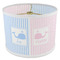 Striped w/ Whales 8" Drum Lampshade - ANGLE Poly-Film