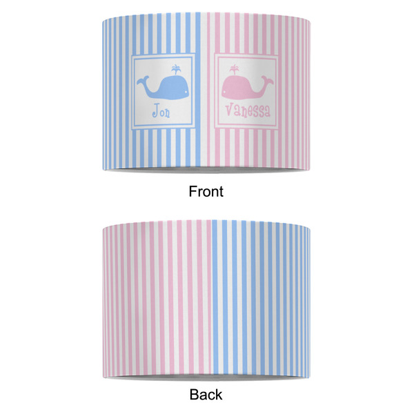 Striped w/ Whales 8" Drum Lampshade - APPROVAL (Fabric)