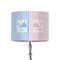 Striped w/ Whales 8" Drum Lampshade - ON STAND (Fabric)