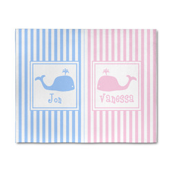 Striped w/ Whales 8' x 10' Indoor Area Rug (Personalized)