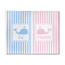 Striped w/ Whales 8' x 10' Patio Rug (Personalized)
