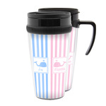 Striped w/ Whales Acrylic Travel Mug (Personalized)