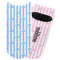 Striped w/ Whales Adult Ankle Socks - Single Pair - Front and Back