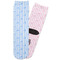Striped w/ Whales Adult Crew Socks - Single Pair - Front and Back