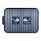 Striped w/ Whales Aluminum Baking Pan with Navy Lid (Personalized)