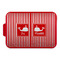 Striped w/ Whales Aluminum Baking Pan with Red Lid (Personalized)